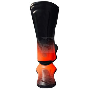 Protège-tibias tricotés MMA avec coussinets de protection du voûte plantaire et fermeture auto-agrippante pour Muay Thai et Kick Boxing - Product Image 3