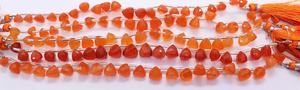 AAA Natural Carnelian Faceted Pyramid <b>Beads</b> 6-7MM Triangle Shape Carnelian Gemstone <b>Beads</b> 7 Inch Carnelian <b>Beads</b> For Jewelry - Product Image 2
