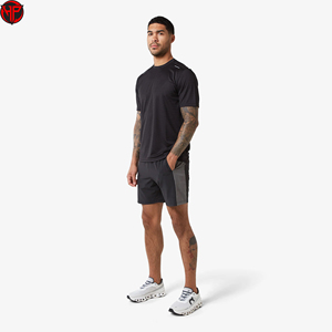 Pantalones Cortos Deportivos para Hombre con Contraste, Cintura Elástica con Cordón, para Entrenamiento Atlético y Gimnasio, Diseño Premium, Cortavientos, Venta al por Mayor - Product Image 5