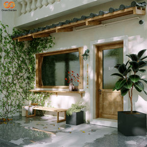 Jardinera Cuadrada de Fibra de Vidrio Negra de 24 Pulgadas, Estilo Americano, Resistente a la Intemperie, para Uso en Hoteles y Exteriores - Product Image 5