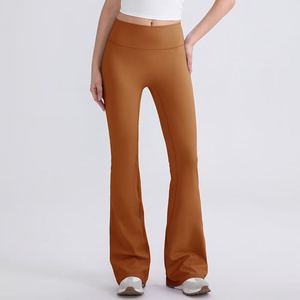 Pantalones de yoga de pierna ancha para mujer, personalizados por OEM, que absorben la humedad, leggings de cintura alta con corte de bota, venta al por mayor, fabricados por TRIOTAKE INDUSTRY - Product Image 3