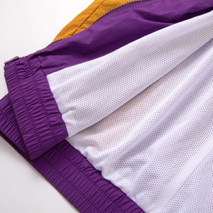 Chaqueta Cortavientos con Capucha Omega Morada y Dorada, Tallas Grandes, Estampada, con Cremallera Completa, Resistente a la Intemperie, Puños Elásticos, Bolsillos con Ribete y Cuello Alto - Product Image 5