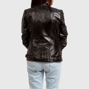 Chaqueta de cuero para mujer de alta calidad del mejor proveedor en diferentes tallas, venta directa de fábrica, chaqueta de cuero para mujer - Product Image 2