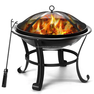 Outdoor Garden Decor Heating Iron Fire Pit Tabletop Metal Party Ware BBQ Grill Wood Burning Black Color Fire Pit Handmade - Product Image 4