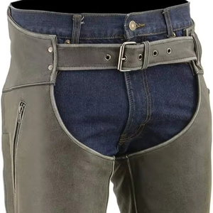 Men's Vintage Cowboy leather High Quality Cowhide Leather Men Best Price Factory Direct Sale Horse <b>Riding</b> Leather <b>Chaps</b> - Product Image 1