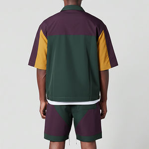เสื้อยืดโอเวอร์ไซส์ทรงหลวม ระบายอากาศได้ดี คุณภาพสูง พร้อมกางเกงขาสั้น ชุดเซ็ต 2 ชิ้น ปักโลโก้ตามสั่ง สตรีทแวร์ ใส่สบาย - Product Image 3