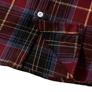 Chemise en flanelle à carreaux pour homme, coupe ajustée, tissu doux, design rétro, style moto, vente en gros OEM 2026 - Product Image 5
