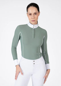 Camisas de equitación para mujer, de tela suave y elástica, cómodas, elegantes y de ajuste cómodo para entrenamiento y eventos. - Product Image 4
