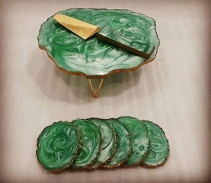 Resin Eco-Friendly Handmade Durable 12-Inch Single-<b>Tier</b> <b>Cake</b> Stand for Dessert Display Decorative Serving Bakery Restaurant - Product Image 3