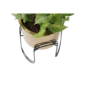 Support en fer pour plantes, pot à fleurs en métal fini or, pot décoratif pour balcon, pots de jardin décoratifs faits à la main - Product Image 5