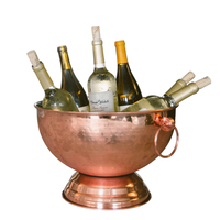 Bol à punch antique en argent plaqué, décoratif pour la maison, avec piédestal, gravé, en métal côtelé, pour champagne et vin, en promotion