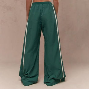 Custom Logo Nylon Flare <b>Pants</b> Wholesale Casual Women High Waist Wide Leg <b>Pants</b> Gym Sports Flared Sweatpants - Product Image 5