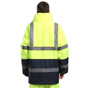 Veste de sécurité haute visibilité personnalisée, imperméable, réfléchissante, vêtements de travail d'hiver, parka orange haute visibilité, vêtements de sécurité industrielle - Product Image 6