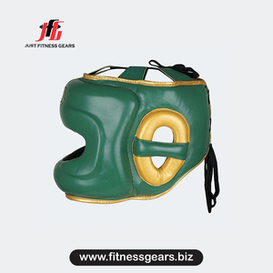 Protège-tête de boxe en cuir vert, à lacets, respirant, pour entraînement et sparring, pour adultes, arts martiaux - Product Image 2