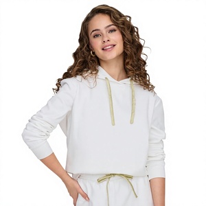 Sudadera con capucha de pana para mujer, con media cremallera, transpirable, de secado rápido, cuello alto, cordón ajustable, logo frontal, para otoño/primavera/verano - Product Image 3