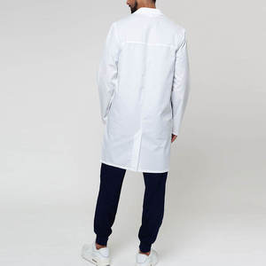 Bata de Laboratorio Blanca Clásica para Hombre, de Primera Calidad, Manga Larga, con Botones, Ropa de Protección Médica con Bolsillos Amplios, Profesional - Product Image 6