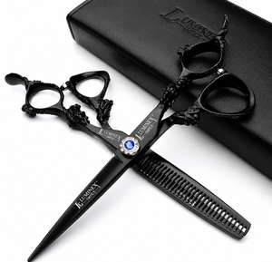 NYBL-55 5.5inch Straight <b>Left</b>-<b>handed</b> <b>Scissors</b> JAPAN 440C Sharp 58-59HRC Hardness Stainless Steel Handle Barber Shears Hair 28 - Product Image 1