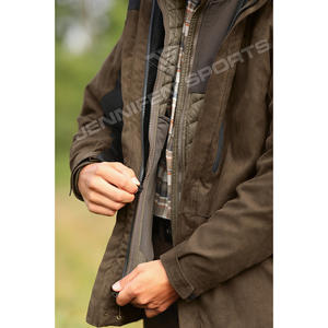 Veste de chasse en laine pour homme sur mesure, respirante, en toile de coton ciré à 100 %, grande taille, style décontracté - Product Image 6