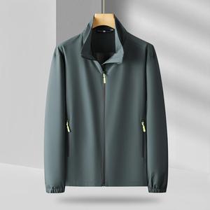 Chaqueta Cortavientos Casual Ligera de Primavera/Otoño con Cuello Alto y Logotipo Bordado Personalizado OEM, Precio de Fábrica China-Bangladesh - Product Image 4