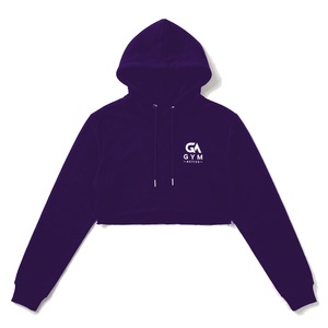 <b>GYM</b> ACTIVE Eco-Friendly Casual Style High Quality Canvas Material Women's Crop Top Hoodie <b>Sweatshirt</b> Drawstring Washed-Quick Dry - Product Image 2