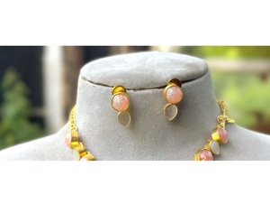 Trendy Premium Quality Kundan Necklace <b>Set</b> with <b>Earrings</b> <b>Gold</b> Plated Stone Look Ethnic Jewelry for Women Wedding Party Wear - Product Image 2