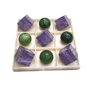 Juego de Tic Tac Toe Decorativo Hecho a Mano con Resina/MDF Ecológico - Juego de Mesa de Estrategia Premium para Decoración del Hogar - Product Image 5