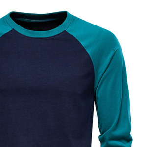Camisetas Deportivas de Punto Raglán Personalizadas para Hombre, Ropa Deportiva Casual de Manga Larga con Cuello Redondo de Algodón, Proveedor Mayorista de Marca Privada ODM - Product Image 5