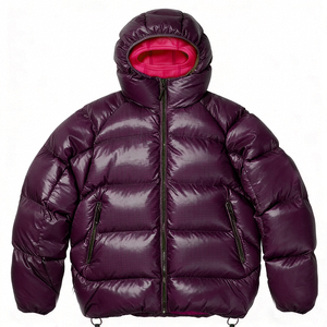 Breathable Windproof Eco-Friendly Plaid Puffer Jacket for <b>Men</b>-Wholesale Stylish Oversized Streetwear Winter Jacket - Product Image 5