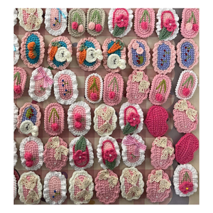 <b>Beginner</b> Crochet Hair Clip Kit Soft Acrylic Yarn Floral Pattern DIY <b>Knitting</b> <b>Set</b> Assorted Colors 3-14 Years Easy Hair - Product Image 5