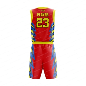 Conjunto de Uniforme de Baloncesto Personalizable de Última Generación, 100% Poliéster, Transpirable, Diseño sin Mangas, Ajuste Cómodo, Colores y Logotipo Personalizados para el Equipo - Product Image 3