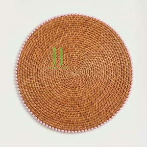 Eco-friendly Rattan Charger Plate Wall Decoration Round Flower Rattan Placemat Home Rattan <b>Table</b> <b>Mats</b> OEM In Vietnam Rattan 2026 - Product Image 5