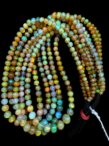 Cuentas redondas lisas de ópalo etíope natural de la mejor calidad, cuentas sueltas de piedras preciosas para la fabricación de joyería, venta al por mayor a granel. - Product Image 2