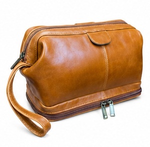 Bolsa de Viaje de Cuero Genuino Vintage con Cierre, Compartimento para Zapatos, Función para Colgar, Gran Capacidad, Asa Suave Ecológica, Cosmética - Product Image 3