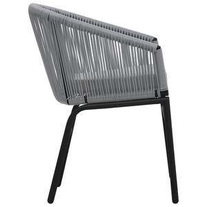 Ensemble de 2 chaises d'extérieur en rotin PE anthracite, produit standard - Product Image 4