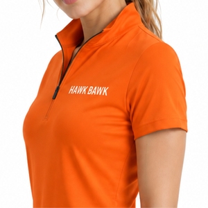 Camiseta polo con cremallera para mujer, de primera calidad, suave, de secado rápido, tejida en poliéster, informal, de tela suave y cómoda. - Product Image 6