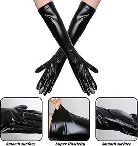 50cm <b>Long</b> Over Elbow Women Sheepskin Leather <b>Gloves</b> – Winter Warm Touchscreen Arm <b>Gloves</b> - Product Image 4