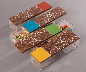 Dispensador de Acrílico Transparente Apilable para Toppings de Dulces con Soporte para Cuchara, Contenedor de Postres, Recipientes para Dulces - Product Image 2