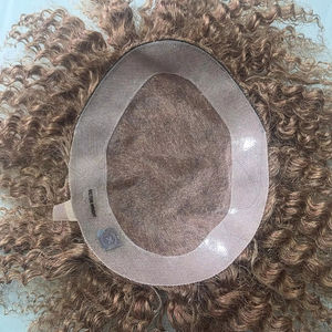 Prothèse capillaire homme en cheveux humains indiens Remy bouclés, base mono - TAZ HAIR BANGLADESH - Product Image 1