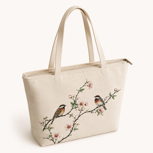 Sac fourre-tout en toile de coton personnalisé avec logo, fermeture éclair et bandoulière réutilisable pour emballage cadeau de cave à vin - Product Image 3
