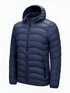 Chaqueta Acolchada Ligera Reversible Personalizada OEM para Hombre, Estilo Casual de Otoño, Transpirable, con Bordado y Relleno de Burbujas - Product Image 4