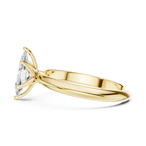 แหวนเพชรทรงมาร์คีส์คุณภาพสูง 1 กะรัต ผลิตในห้องปฏิบัติการ ทองคำแท้ 14k รับรองโดย IGI ของขวัญสำหรับงานแต่งงานและหมั้น แหวนสำหรับผู้หญิง - Product Image 2
