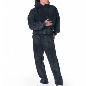 Survêtement décontracté effet délavé, tissu doux et respirant, idéal pour la salle de sport, la course à pied et les activités de plein air - Product Image 2