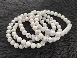 Natural Howlite 8mm Beaded <b>Bracelet</b> Crystal <b>Healing</b> Gemstone <b>Bracelet</b> Reiki Chakra Meditation Jewelry Gift - Product Image 6