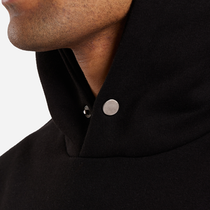 Sweat à capuche surdimensionné en molleton de coton épais à boutons-pression personnalisé, Fabricant OEM ODM, Fournisseur d'usine, Grossiste pour hommes - Product Image 3