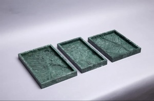 Bandeja Rectangular Decorativa de Piedra Natural Verde Mármol, Decoración de Hogar de Lujo, Moderna para Cocina y Comedor - Product Image 3