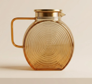 Carafe à eau en verre en forme d'escargot, nouveau design, résistante à la chaleur, avec couvercle en acier inoxydable, pour la maison, les restaurants et les hôtels. - Product Image 4
