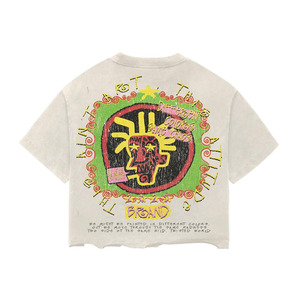 เสื้อยืดผู้ชายไซส์ใหญ่ แขนสั้น พิมพ์ลายสกรีนด้านหลัง ผ้าฝ้ายถัก 100% คอเต่า ทรงปกติ - Product Image 1