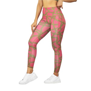 Women All Over Print <b>Tight</b> Leggings High Stretch Fabric Fitness Gym Yoga Workout Pants OEM ODM Supplier - Product Image 4