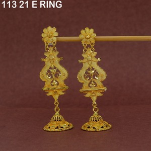 Boucles d'oreilles en alliage plaqué or vintage de la marque MIJ, bijoux en gros, dernières tendances de la mode pour femmes, boucles d'oreilles élégantes pour femmes - Product Image 4