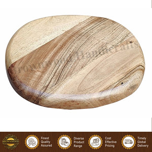 Fournisseur leader vendant des assiettes en bois d'acacia massif faites à la main de qualité supérieure, 9x9 pouces, 15 mm d'épaisseur, écologiques et naturelles. - Product Image 6